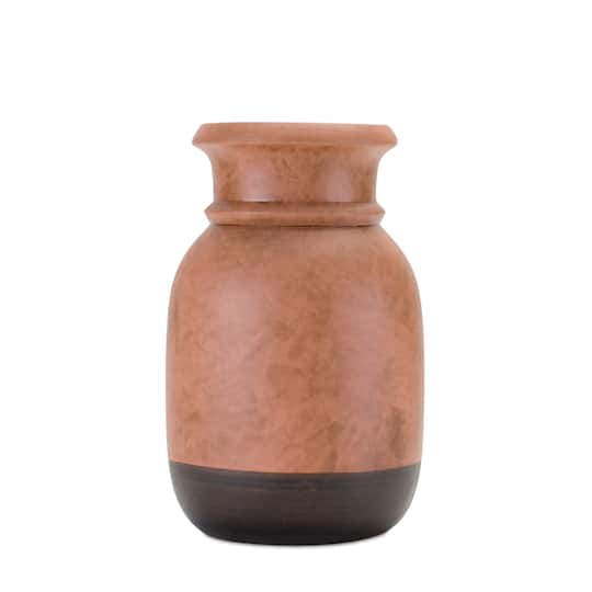 Dual-Tone Ceramic Candle Holder Set, 6" & 8"